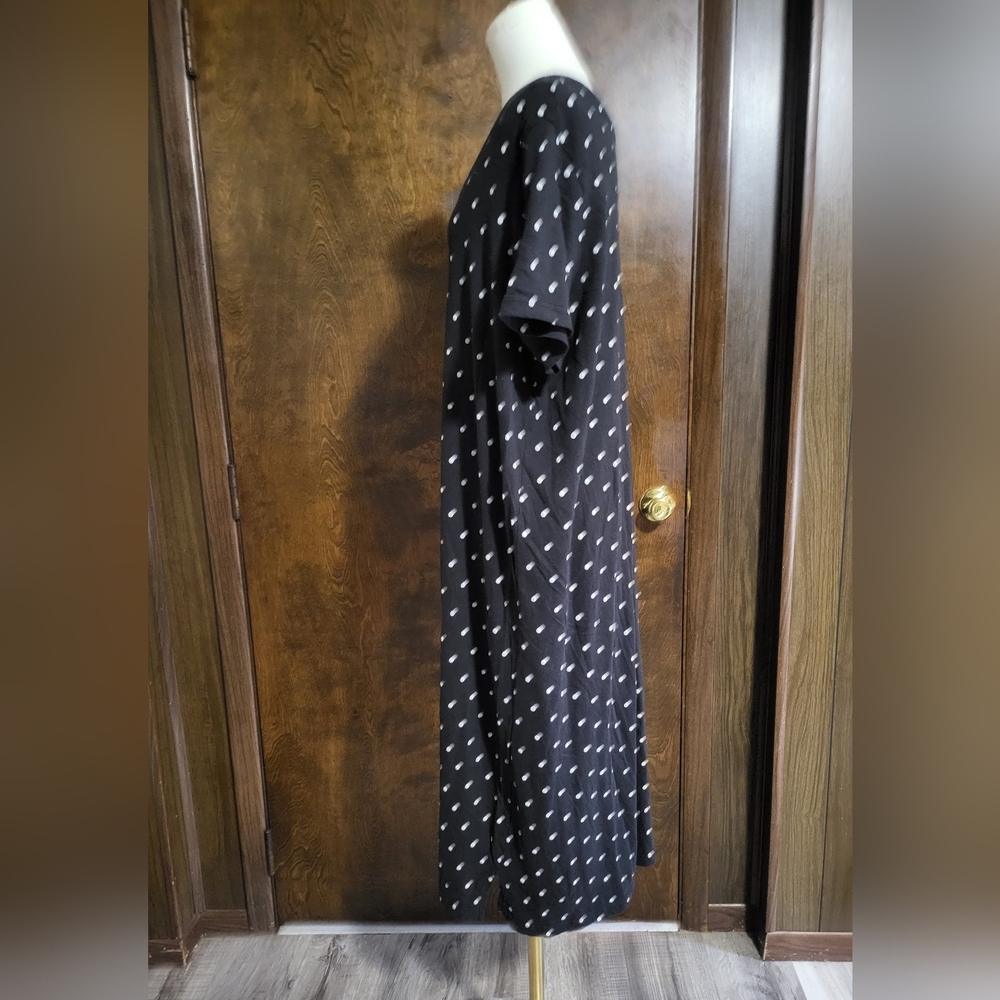 Black Polka Dot Sleep Shirt Size M/L - Picture 2 of 7